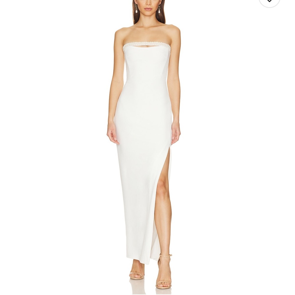 Nookie Nouveau Pearl-Embellished White Dress
